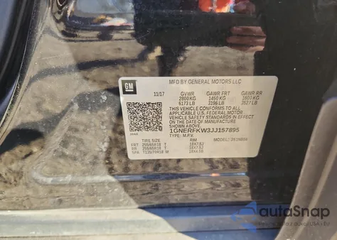 2018 Chevrolet Traverse Ls z USA, uszkodzony, nr VIN 1GNERFKW3JJ157895